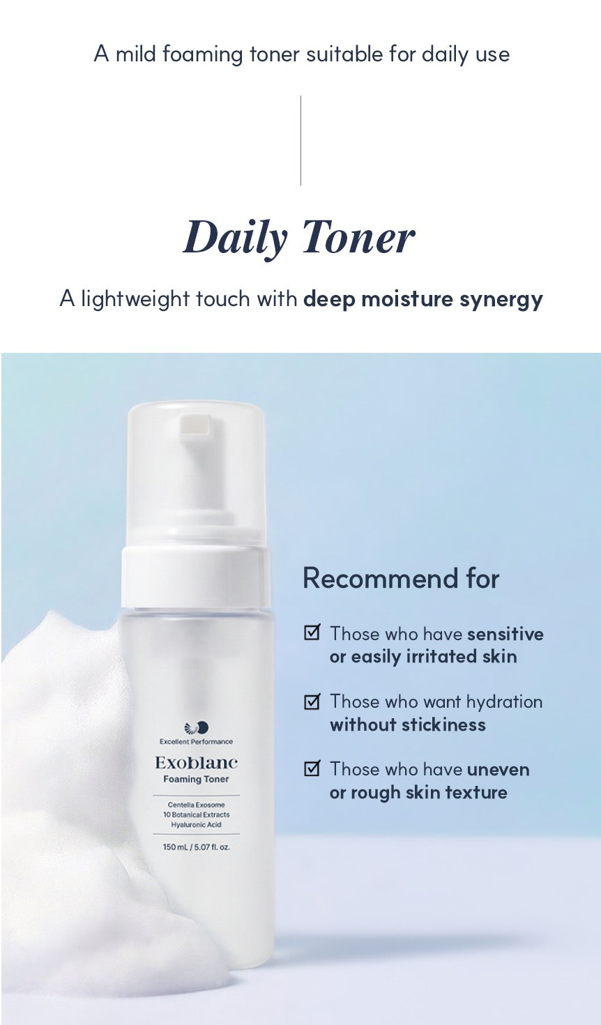 Exoblanc Foaming Toner